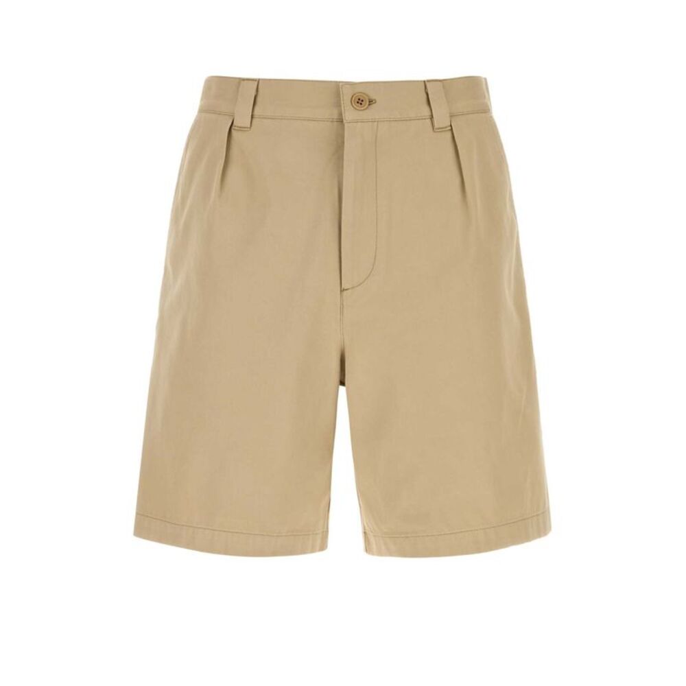 A.P.C. Men Beige Cotton Bermuda Shorts